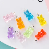 trendy necklace pendants 10pcsset candy gummy bear gifts diy earrings jewelry charms