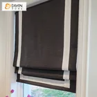 Современные черные с белыми полосками римские затемненные светофильтрзатемняющие римские жалюзи оконные шторы с цепным механизмом