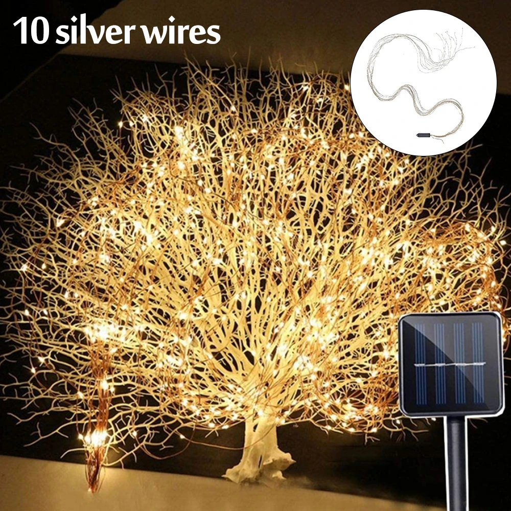 Рождественский уличный садовый декор 200 светодиодов светильник из медной