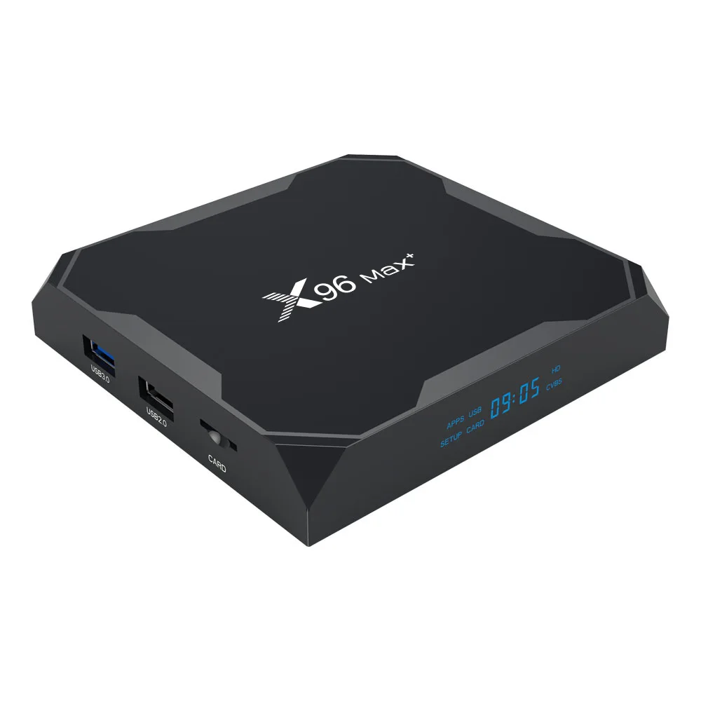 5 шт./лот X96 MAX PLUS TV BOX Android 9 0 Amlogic S905X3 4 Гб оперативной памяти 32 встроенной 64 ГБ Wi Fi