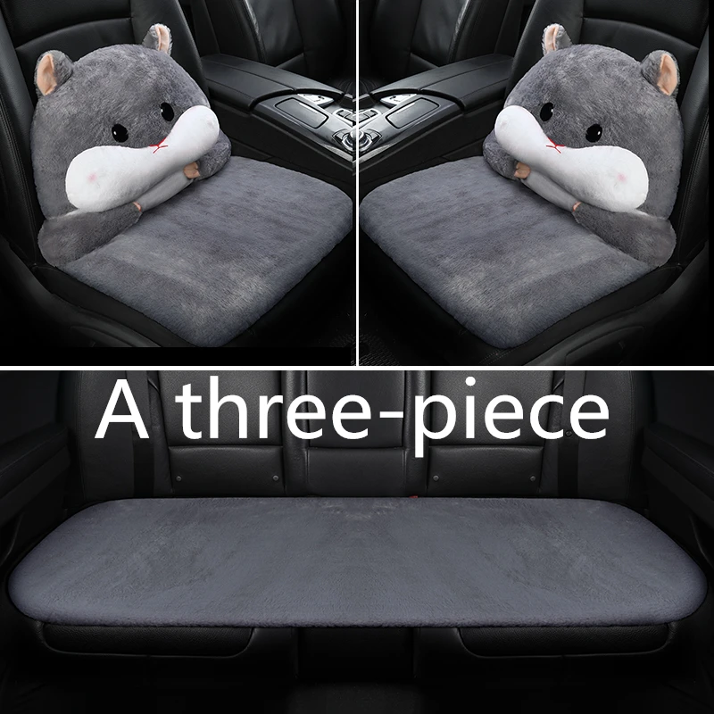 Автомобильные коврики трехсекционный костюм короткие плюшевые сшить автомобиль для Seat Leon Arona Ateca Alhambra 5F Mk3 Ibiza 6J Tarraco - Название цвета: Grey kangaroo