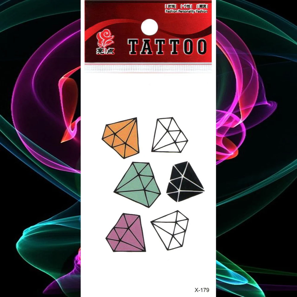 Красочные алмазные водонепроницаемые татуировки Временные боди-арт руки на