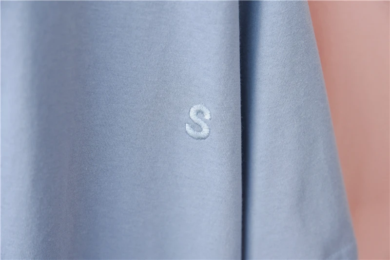 

Summer Women Simple Oversized Cotton Casual T Shirt Short Sleeve 2021 Plain O Neck Loose Embroidery Tee Top Large Size