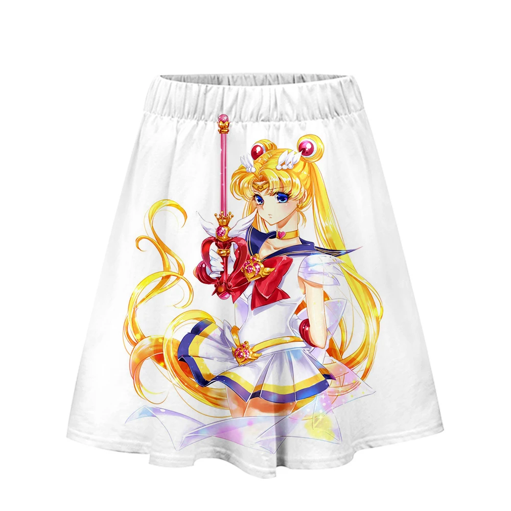 

Sailor Moon 3D Skirt Print Women Summer Sexy Short Dress Girls New Clothes Casual Ladies Hot Sales K-pops Skirts Plus Size XXL