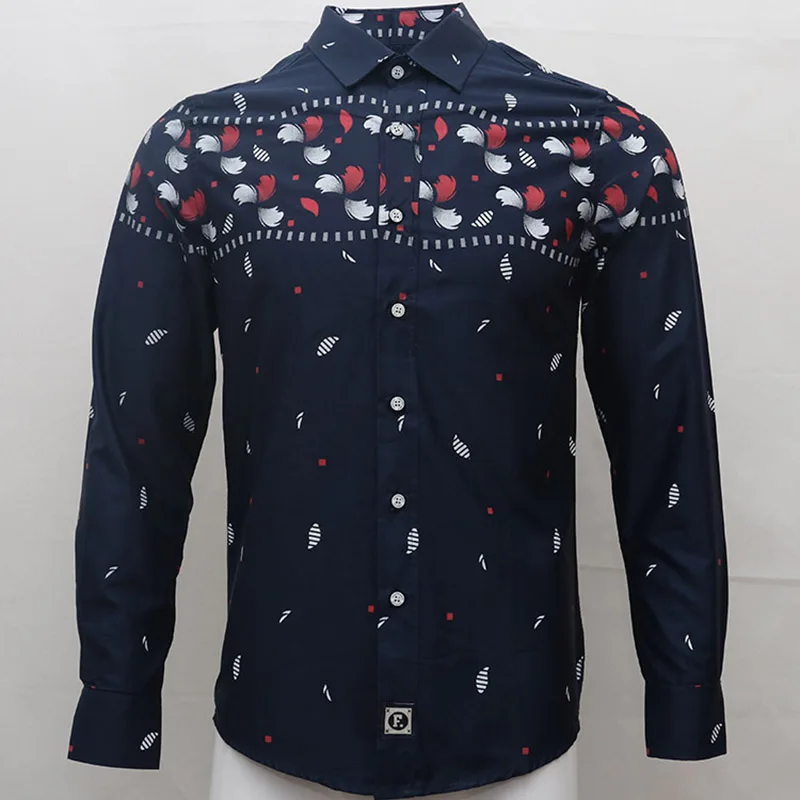 Рубашка с вышивкой, camisa masculina, мужские рубашки с длинным рукавом, хлопок, Social hombre, Париж, Иден, парк, faconnable chemises, обычная
