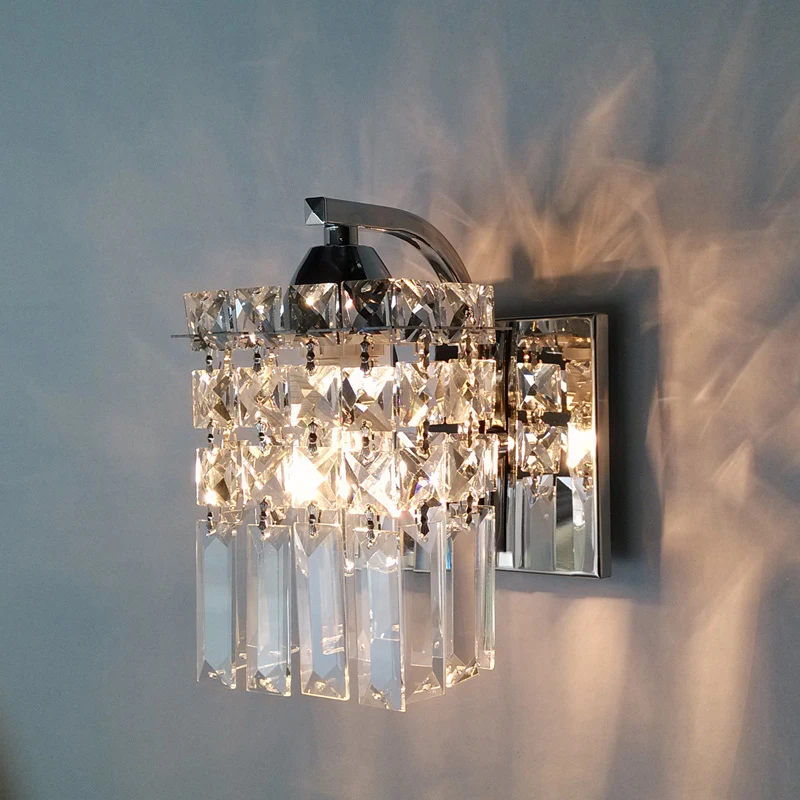 

Modern crystal wall lamp bedroom bedside lamp aisle corridor wall lights Luxury living room wall sconce lights crystal kitchen