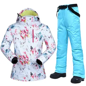 Новые лыжные костюмы для женщин, зимний костюм, женская одежда для катания на лыжах и сноуборде, ветрозащитные водонепроницаемые спортивные куртки и штаны для улицы