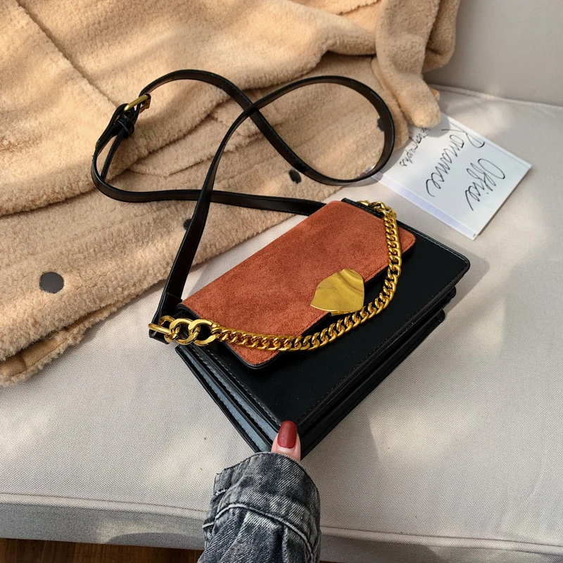 Black with Brown Винтажная модная женская сумка-тоут Новая высококачественная женская дизайнерская сумка из искусственной кожи, сумка через плечо - Цвет: Black with Brown
