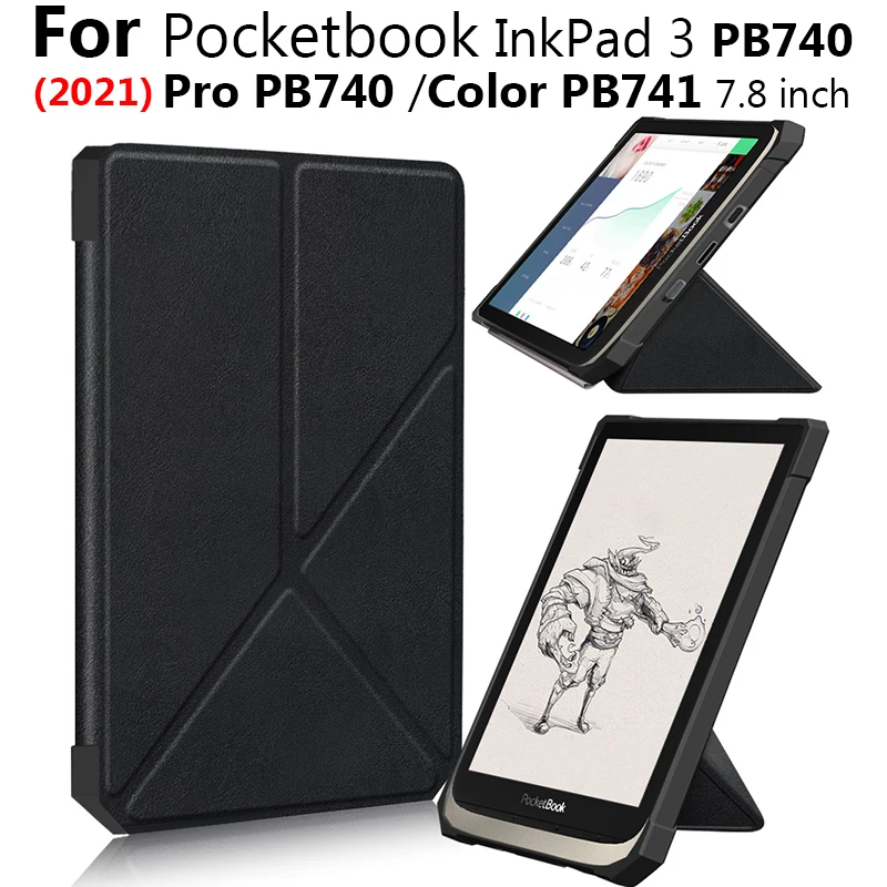 Funda plegable para PocketBook 740, soporte trasero de TPU suave para PocketBook...