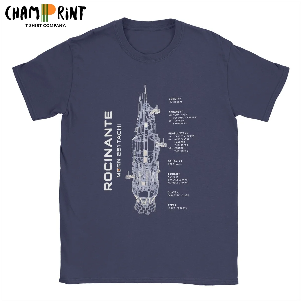Новинка футболка Rocinante для мужчин с круглым вырезом хлопковая коротким рукавом |