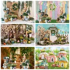 Весенние пасхальные яйца кролик фотосессия кролик Цветок Трава ребенок дети Вечеринка фотография Фон Фотостудия баннер