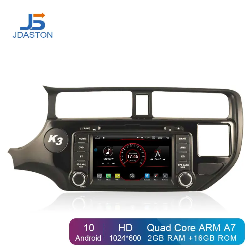 JDASTON Android 8,1 штатную DVD плеер для KIA Rio K3 2012 2013 2 Din Автомагнитолы gps навигации стерео WI-FI RDS
