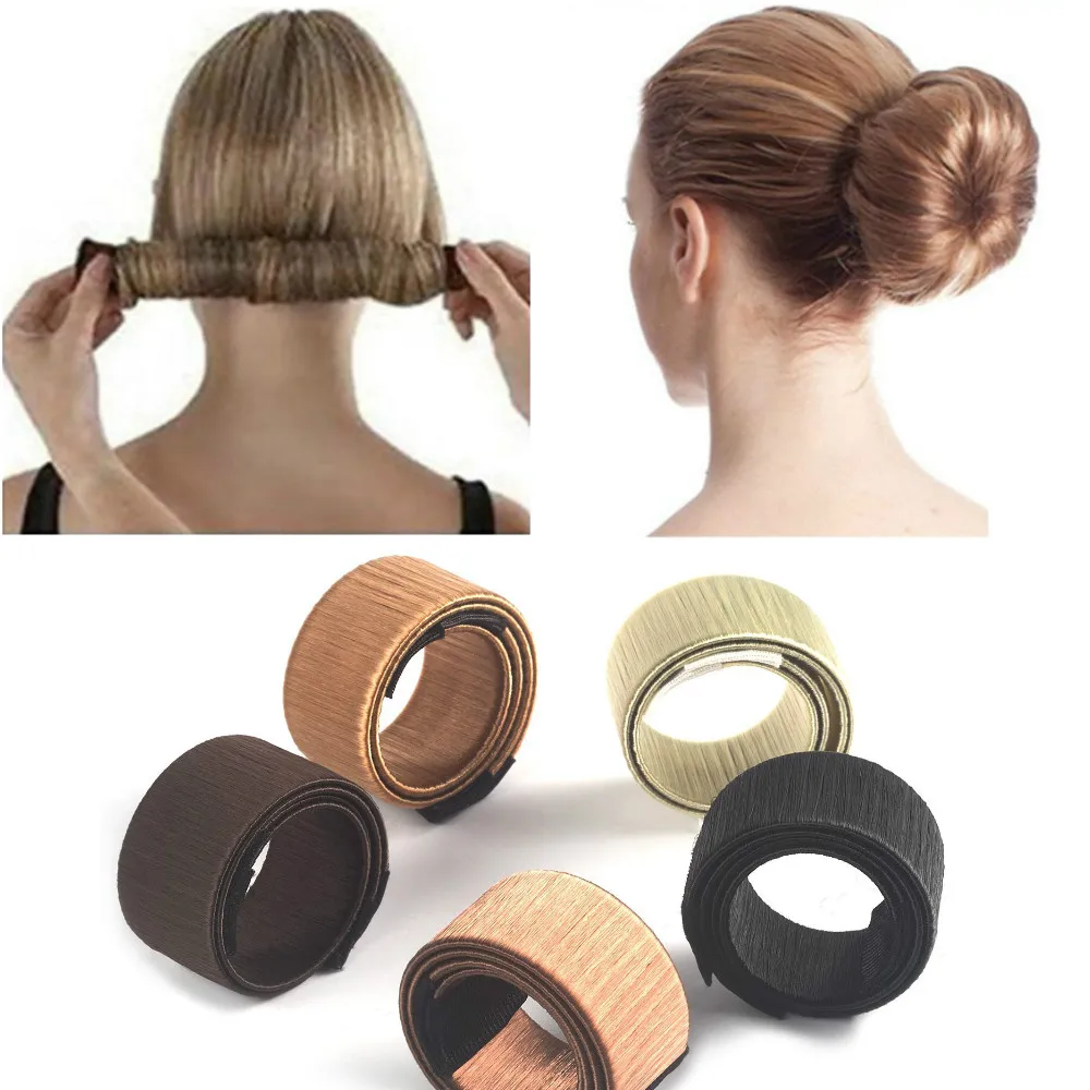 

Hair Accessories Synthetic Wig Donuts Bud Head Band Ball French Twist French Magic Bun Maker 6Colors Sweet Hair Braider Tool