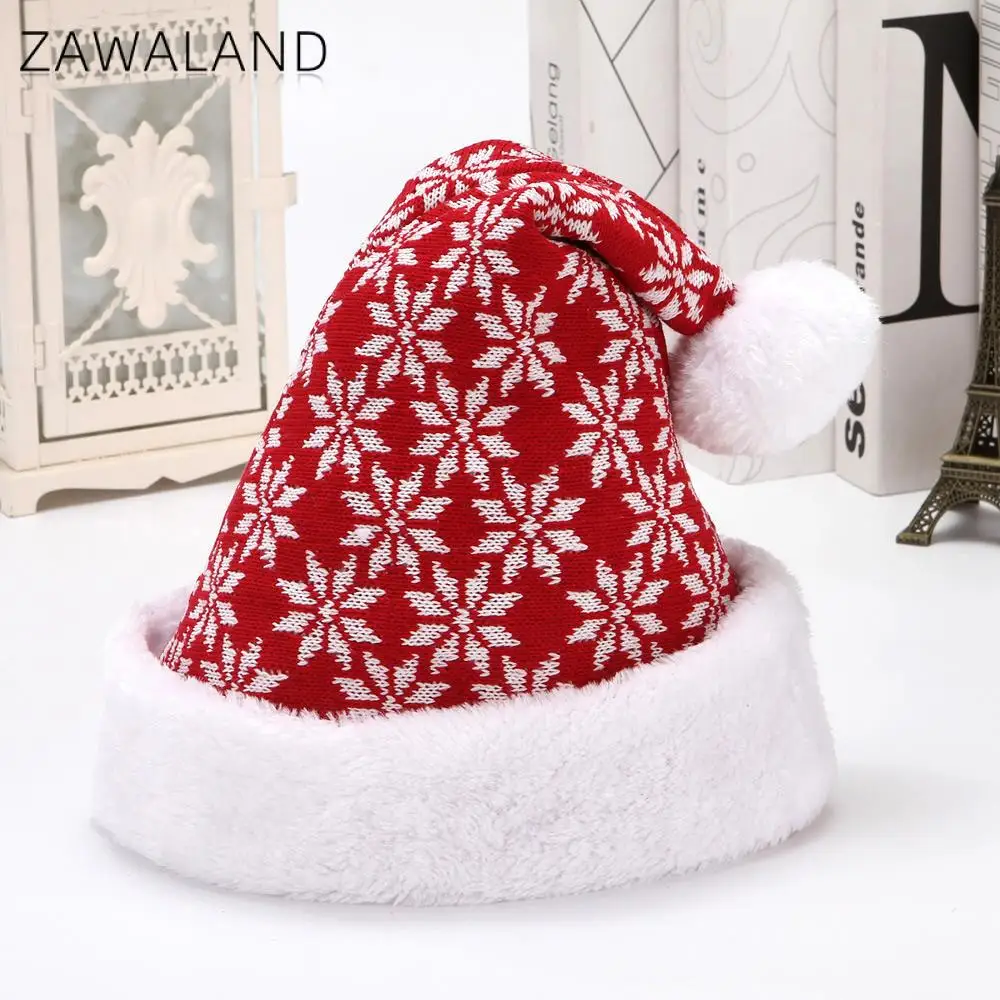 Zawaland Модные женские вязаные головные уборы кепки с козырьком и снежинками