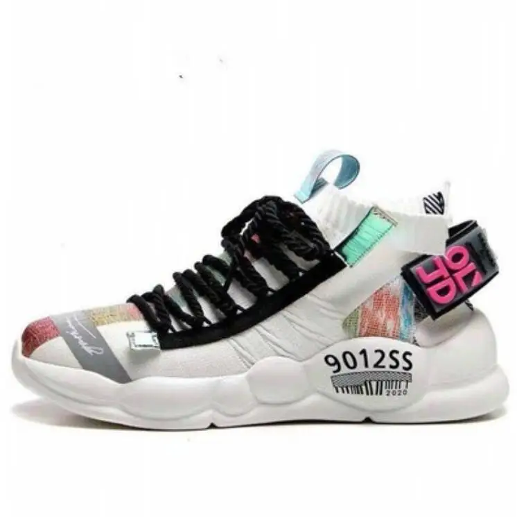 LOVERS Shoes Spring Autumn Flyknit Hip Hop Sneakers Men Shoes Casual Breathable Comfortable Male Shoes Walking Footwear W05