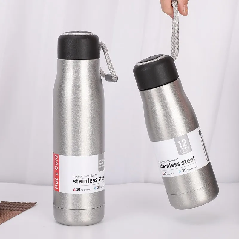 

420ml/600ml New Style 304 Stainless Steel Vacuum Flask Outdoor Sports Cup Mountaineering Water Bottle Portable Tea Cup Water Cup