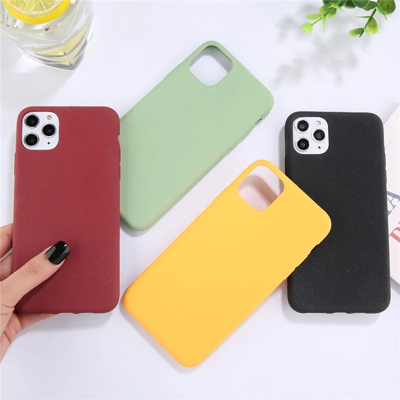 Силиконовый однотонный чехол GTWIN для iPhone 11 7 6 6S 8 Plus мягкий чехлы карамельных