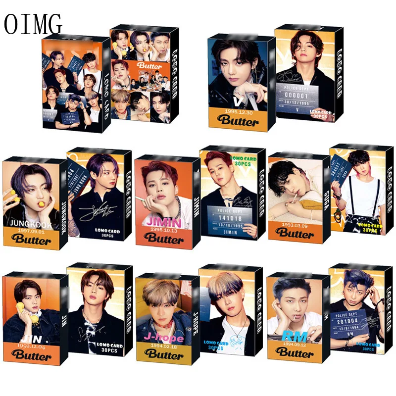 30 шт./кор. Kpop Bangtan Boys Stray Kids JK V LomoCard набор фотокарт новый альбом корейский модный