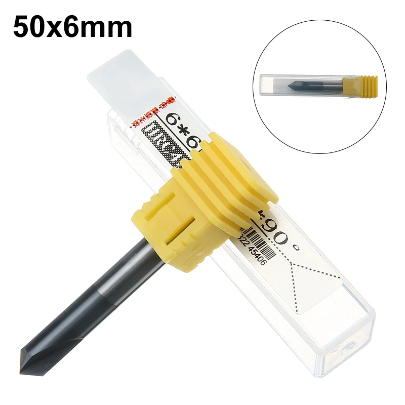 

Mayitr 6mm Chamfer End Mill 90 Degree Cutter Router Bit Tool 2 Flutes HRC45 Carbide Angle Milling Cutter For Chamfering Tool