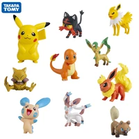 3 8cm pokemon anime figures pikachu charmander eevee vulpix munchlax scorbunny collection model toys kids xmas gift