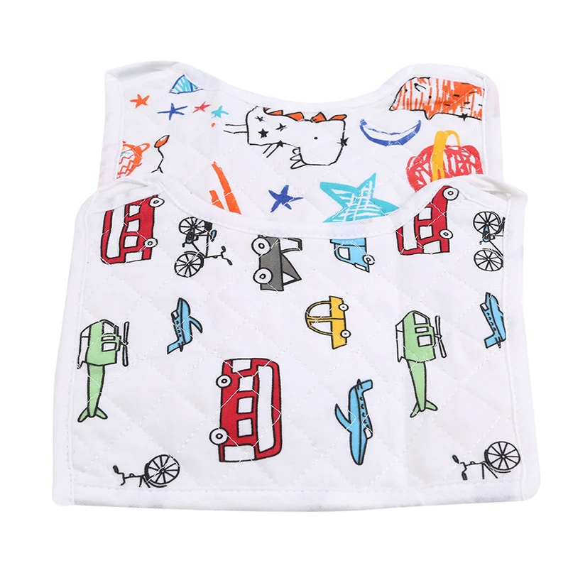 

2 шт., детский хлопковый нагрудник, с мультяшным принтом