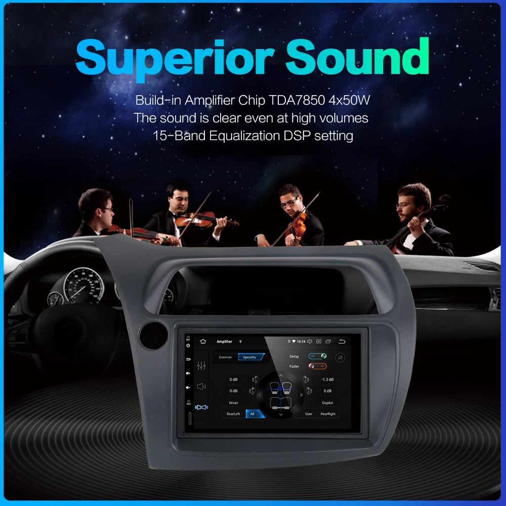 Автомагнитола Dasaita стерео система на Android 10 с 7 &quotGPS Wi Fi DSP аудио и видео для