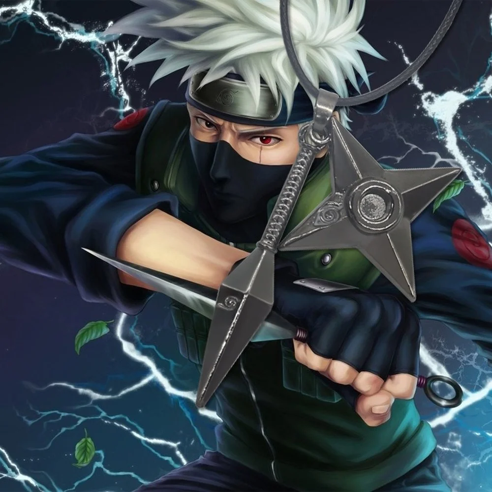 

Kunai Shuriken Pendant Necklace Classic Japanese Anime Accessories Cosplay Akatsuki Itachi Cartoon Jewelry Cool Men's Chain Gift