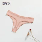 3 шт., женские хлопковые трусики-стринги с заниженной талией