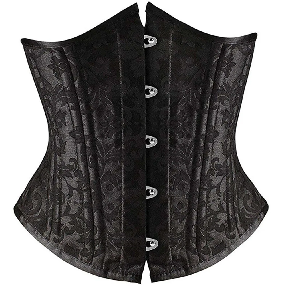 

24 Double Spiral Steel Boned Waist Control Underbust Women Corsets Bustiers Jacquard Waist Cincher Corselet Plus Size XS-6XL