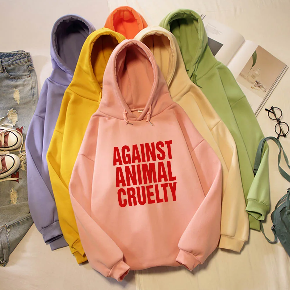 

Hoodies Women Printed Thicken Hooded Plus Velvet Loose Unisex Couple Pullover Sweatshirts Streetwear Hip-Hop All-match Oversized