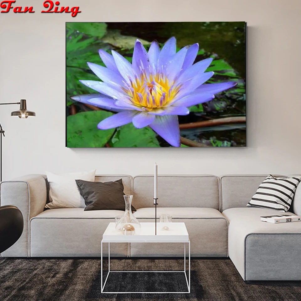 5D DIY Алмазная картина водяные лилии вышивка узор настенная живопись алмазная для
