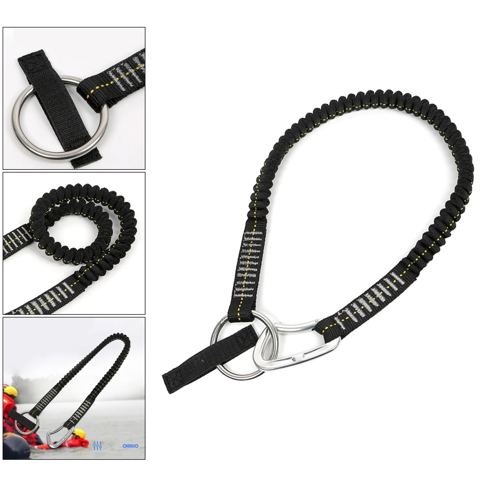 fall arrest lanyard workwear stretchable protection equipment with carabiner safety shock absorbing harness webbing belt free global shipping