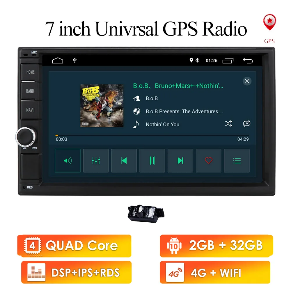 Автомобильный плеер универсальная аудиосистема с 7 дюймовым дисплеем GPS