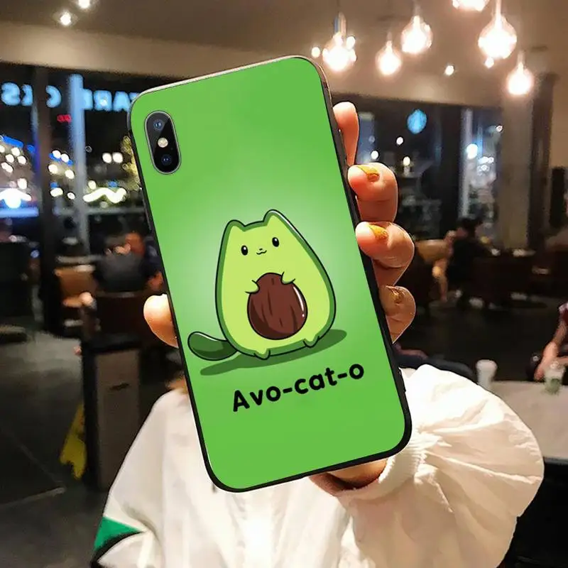 

Avocado cute funny cartoon fruit high quality Phone Case funda for iPhone 11 12 pro XS MAX 8 7 6 6S Plus X 5S SE 2020 XR