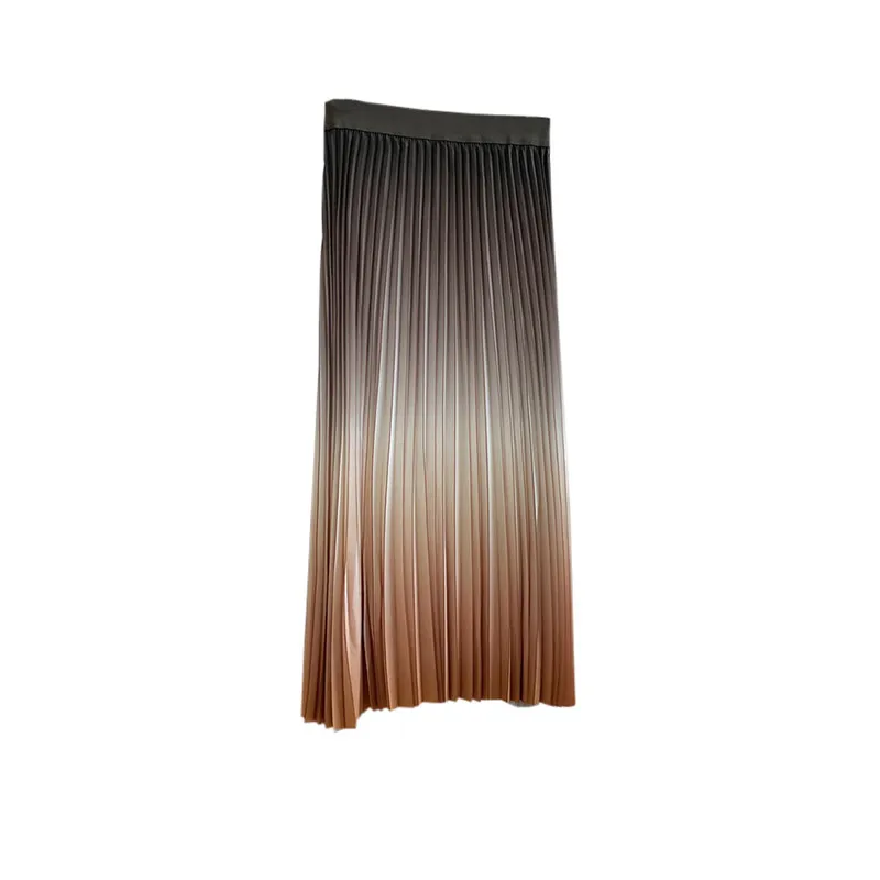 

2021 New Summer Casual Ladies Skirt High Quality Loose Women Skirts Cotton Gradient Fashion Elegant Female Skirt T89