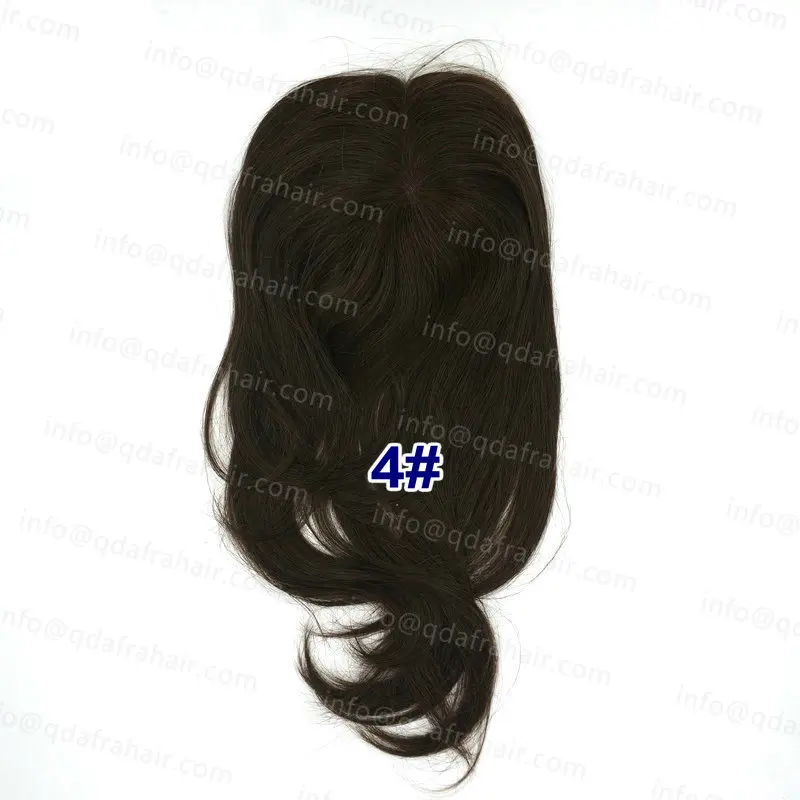 4 # Hstonir Женский коричневый топ кусок европейские волосы remy прочная невидимая Накладка для волос для женщин TP07 - Парик Цвет: 4 #