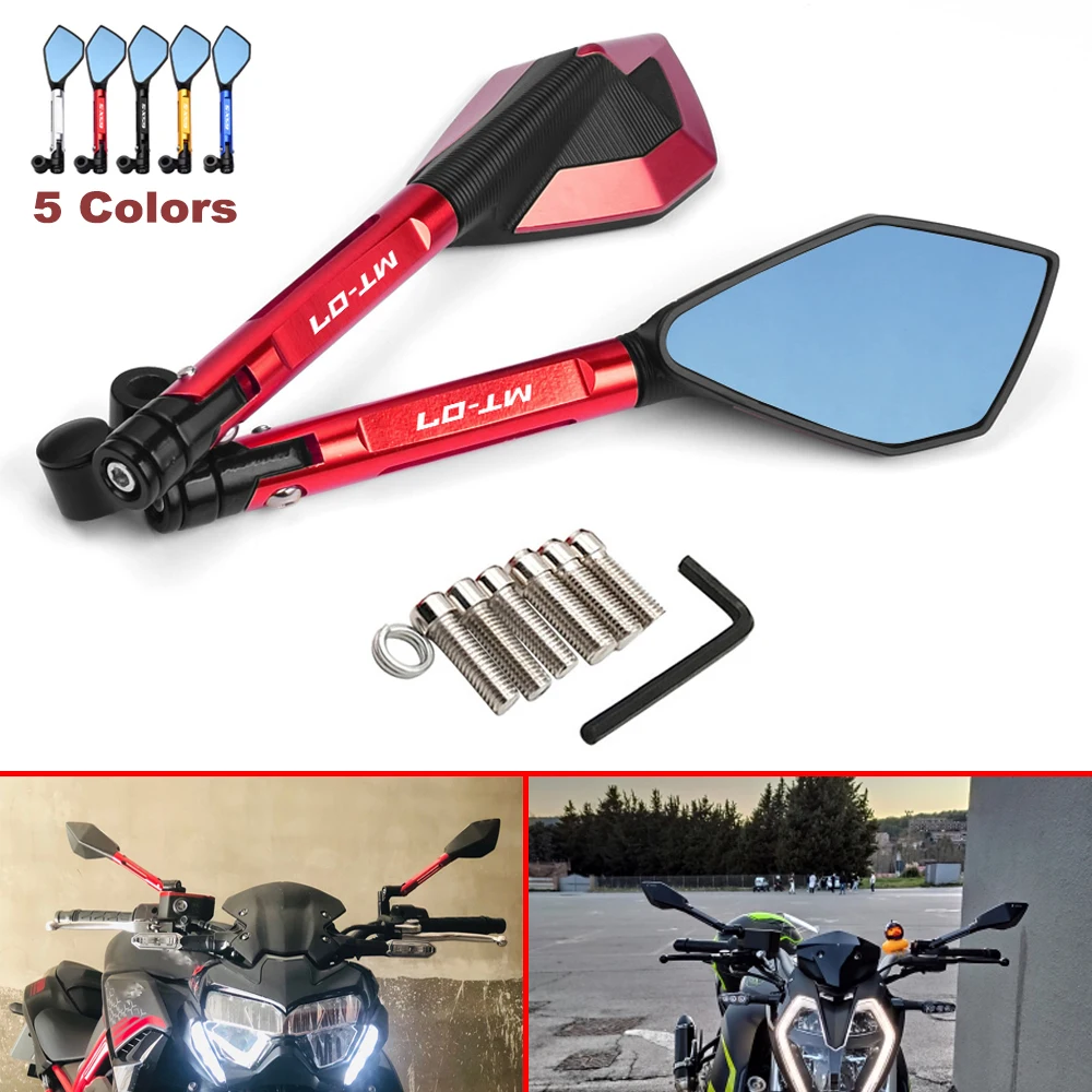 

For YAMAHA MT07 MT-07 FZ07 MT 07 2015 2016 2017 2018 2019 2020 2021 Motorcycle Rearview Mirror CNC Aluminum View Side Mirrors