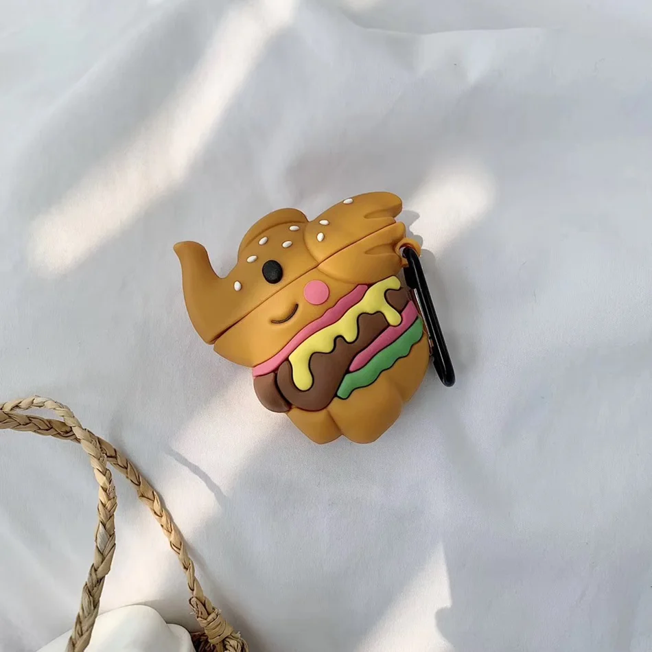 811 3D чехол для наушников s для AirPods, силиконовый чехол с милой собачкой из мультфильма, чехол для Apple Air pods 2, забавный чехол для наушников, кольцевой ремешок - Цвет: 811