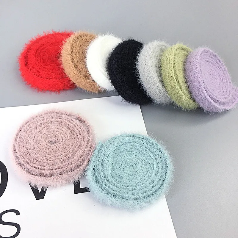 Новинка Осень-зима кружевные аксессуары 1 см Плюшевые Вязаные заколки для волос