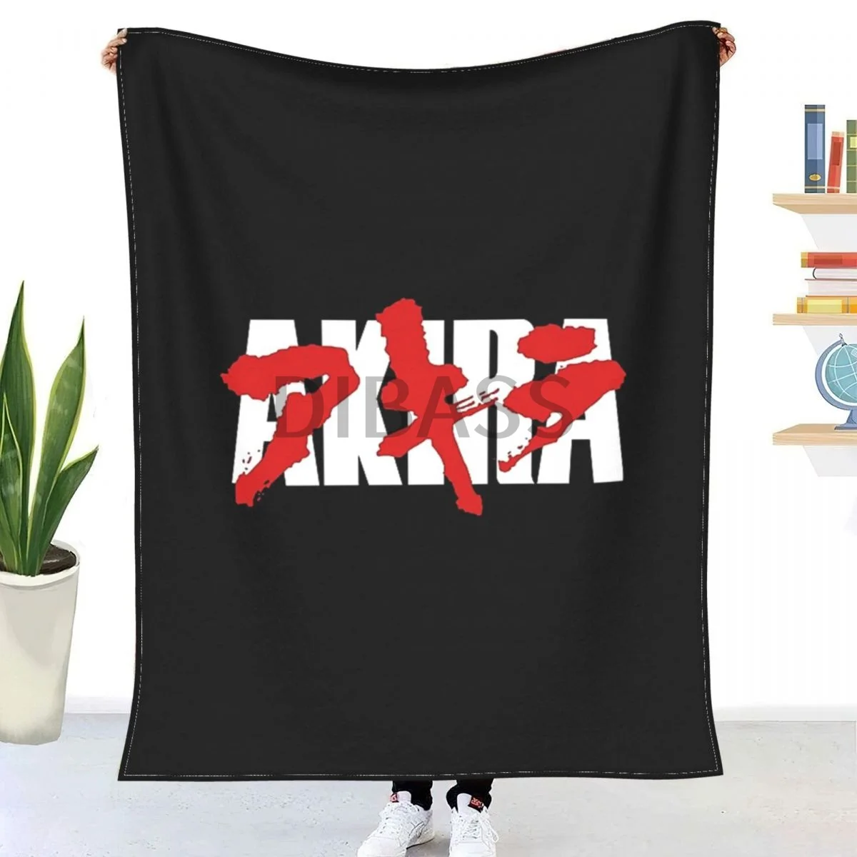 

Akira Logo ( White ) Throw Blanket 3D Printed Flannel Throw Blanket