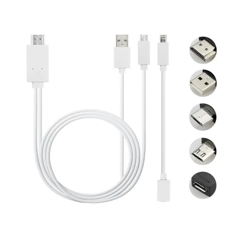 1 8 м Micro USB MHL к HDMI совместимый кабель 5 Pin 11 HD TV Android адаптер 1080P OTG конвертер для Huawei