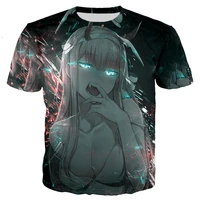 anime darling in the franxx t shirt menwomen new fashion cool 3d printed t shirts casual style tshirt streetwear tops