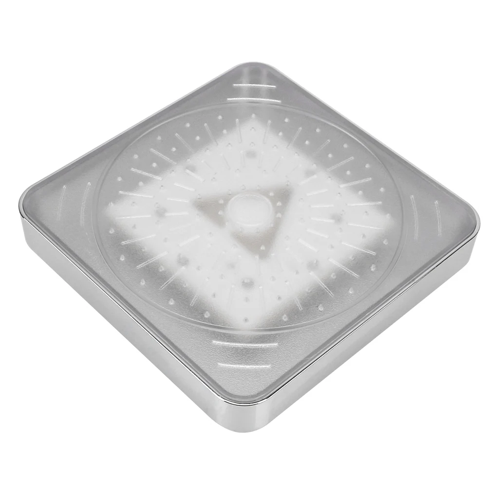 Светодиодсветодиодный насадка для душа квадратная фиксированная с постепенным