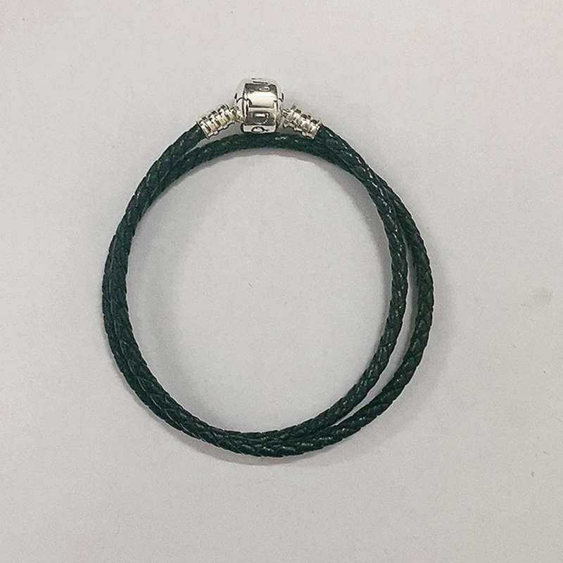 925 new pure leather rope bracelet original suitable for Pandora fashion DIY ladies beaded beautifully