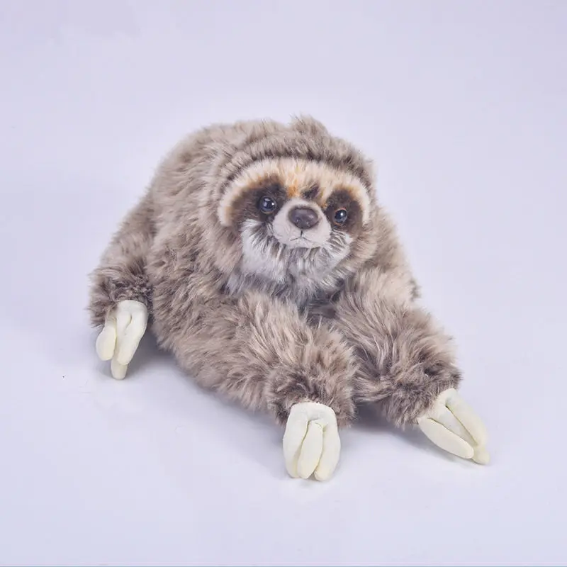 

[Funny] 35cm Simulation Lifelike Three Toed Sloth Plush Toys Soft Sloth Stuffed Animals doll Birthday Christmas Gifts For Kids