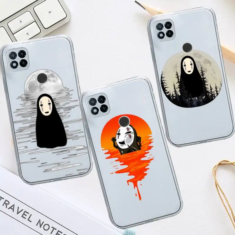 

No Face man Spirited Away anime Phone Case Transparent for Xiaomi redmi note 8 9 10 11 t lite pro ultra mix 4 k40