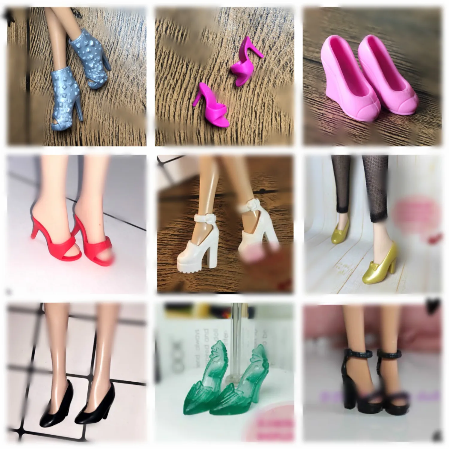 

1/6 New Original multiple Colorful Doll Accessories Fashion Sneaker Flat Shoes Genuine Sandals Shoes for Barbie Doll Shoes