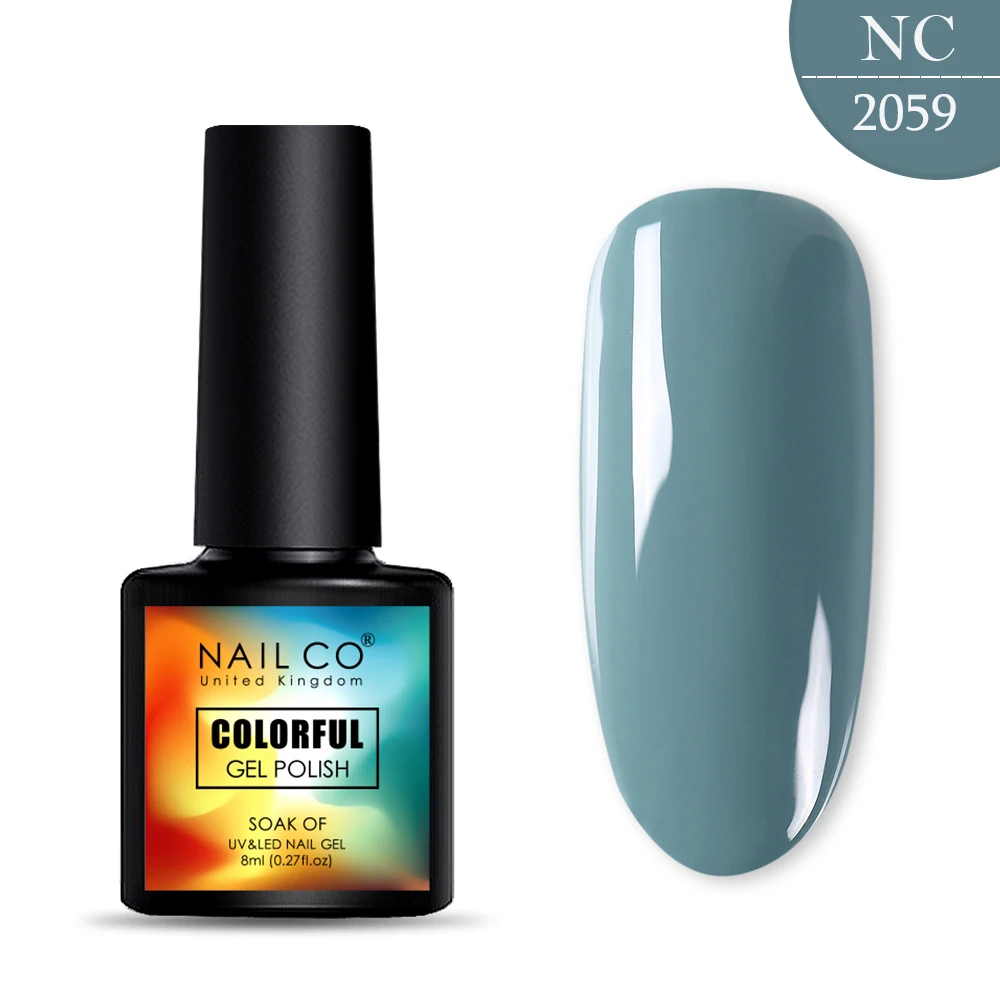 2059 NAILCO, новинка, 8 мл, 130 цветов, светодиодный Гель-лак для ногтей УФ гель для ногтей, салонный домашний лак, Гель-лак, гибридный, впитывающий - Цвет: 2059