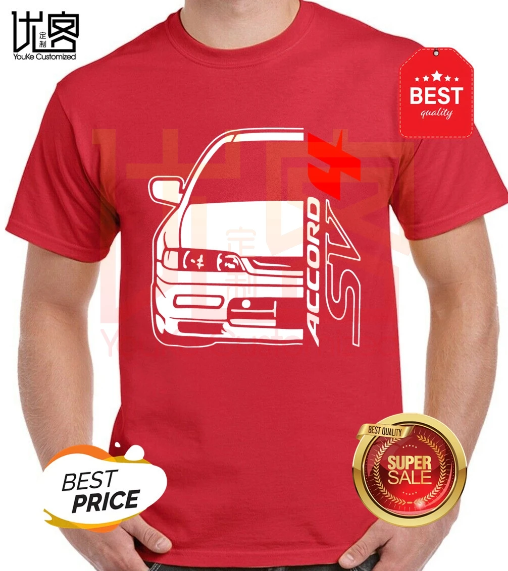 Мужская и женская футболка honda accord sv4 car motorsport из 100% хлопка с короткими рукавами