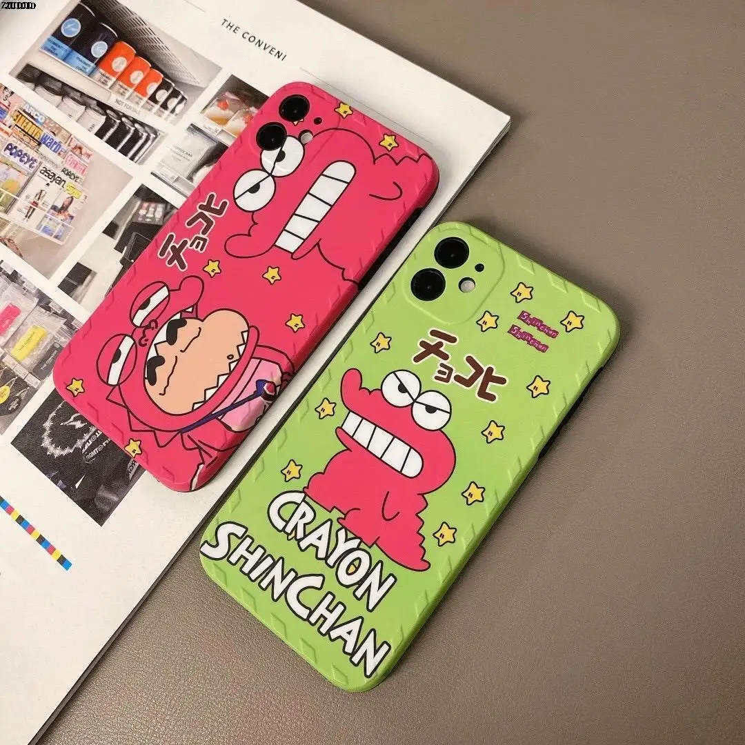 

Japan Cartoon Cutie Neon Phone Case For iPhone13 11 12Pro Xs Max 78plus 12Mini SE2 XR Soft TPU Cover Skinny Shell Protection